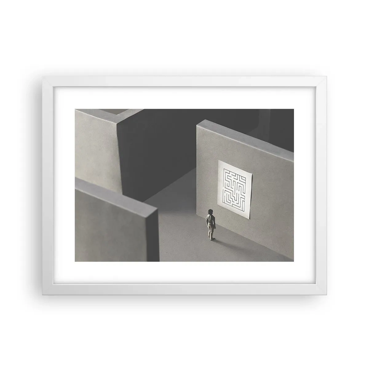 Póster en marco blanco - ¿Pero dónde estoy? - 40x30 cm