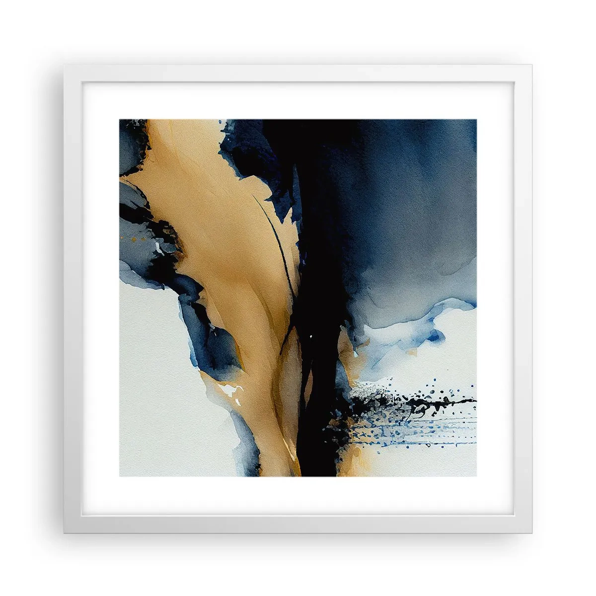 Póster en marco blanco - Tras el telón - 40x40 cm