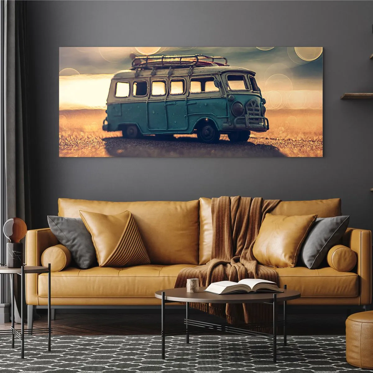 Cuadro sobre vidrio - Impresiones sobre Vidrio - El fin de los ídolos del dinero y del trabajo - 90x30 cm