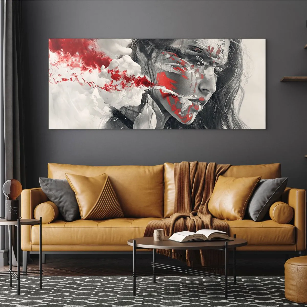 Cuadro sobre vidrio - Impresiones sobre Vidrio - En los humos del absurdo - 100x40 cm