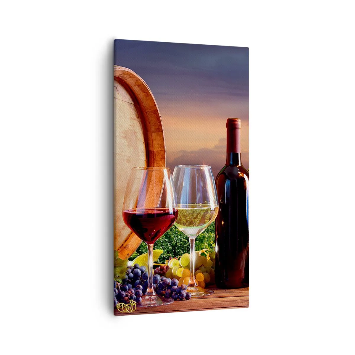 Cuadro sobre lienzo - Impresión de Imagen - Aquí la vida tiene un sabor - 55x100 cm