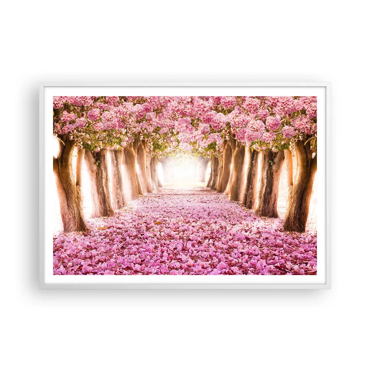 Póster en marco blanco - El camino al paraíso - 100x70 cm