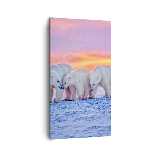 Cuadro sobre lienzo - Impresión de Imagen - Todo lo que necesitas es el calor de la familia - 45x80 cm