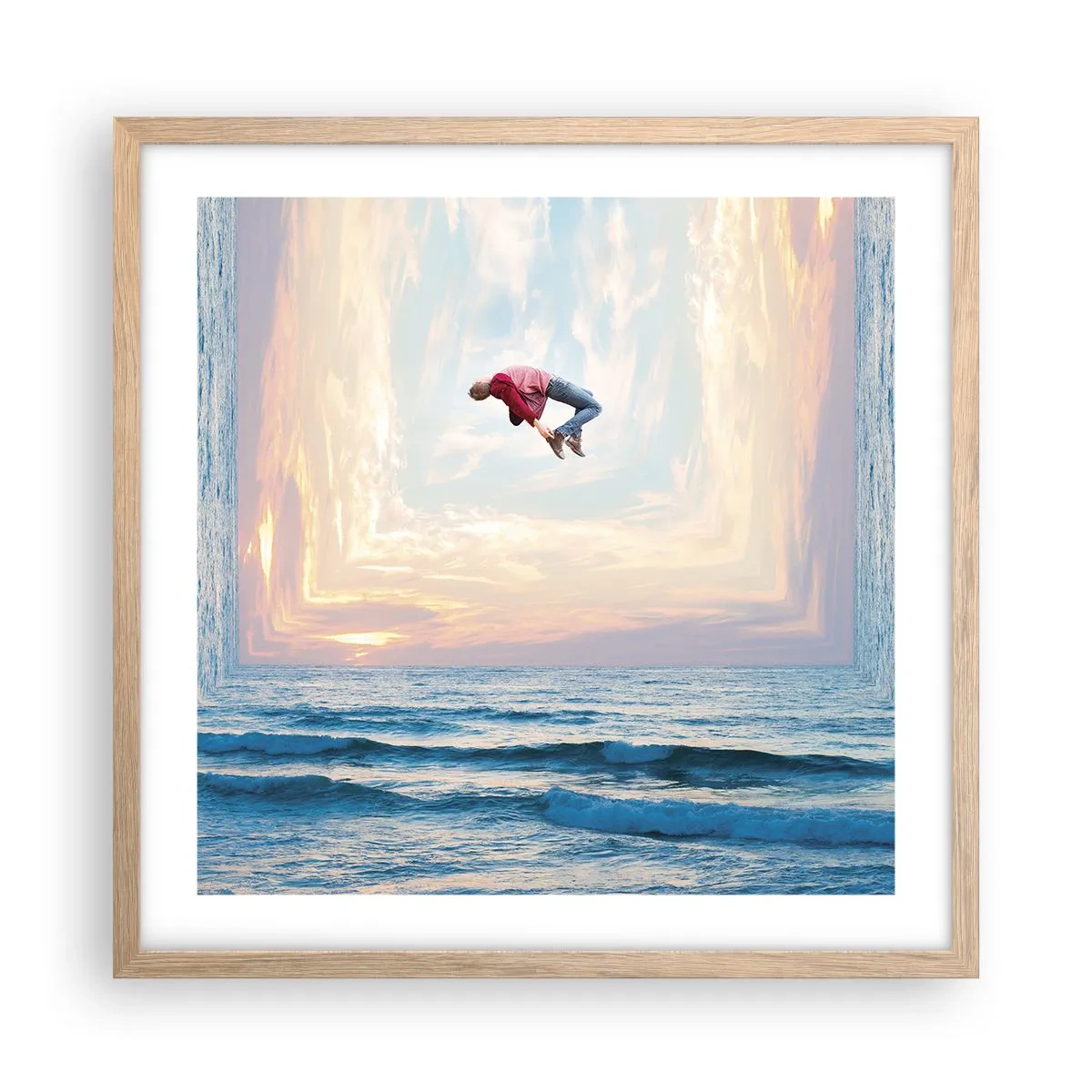 Póster en marco roble claro - A otra dimensión - 50x50 cm