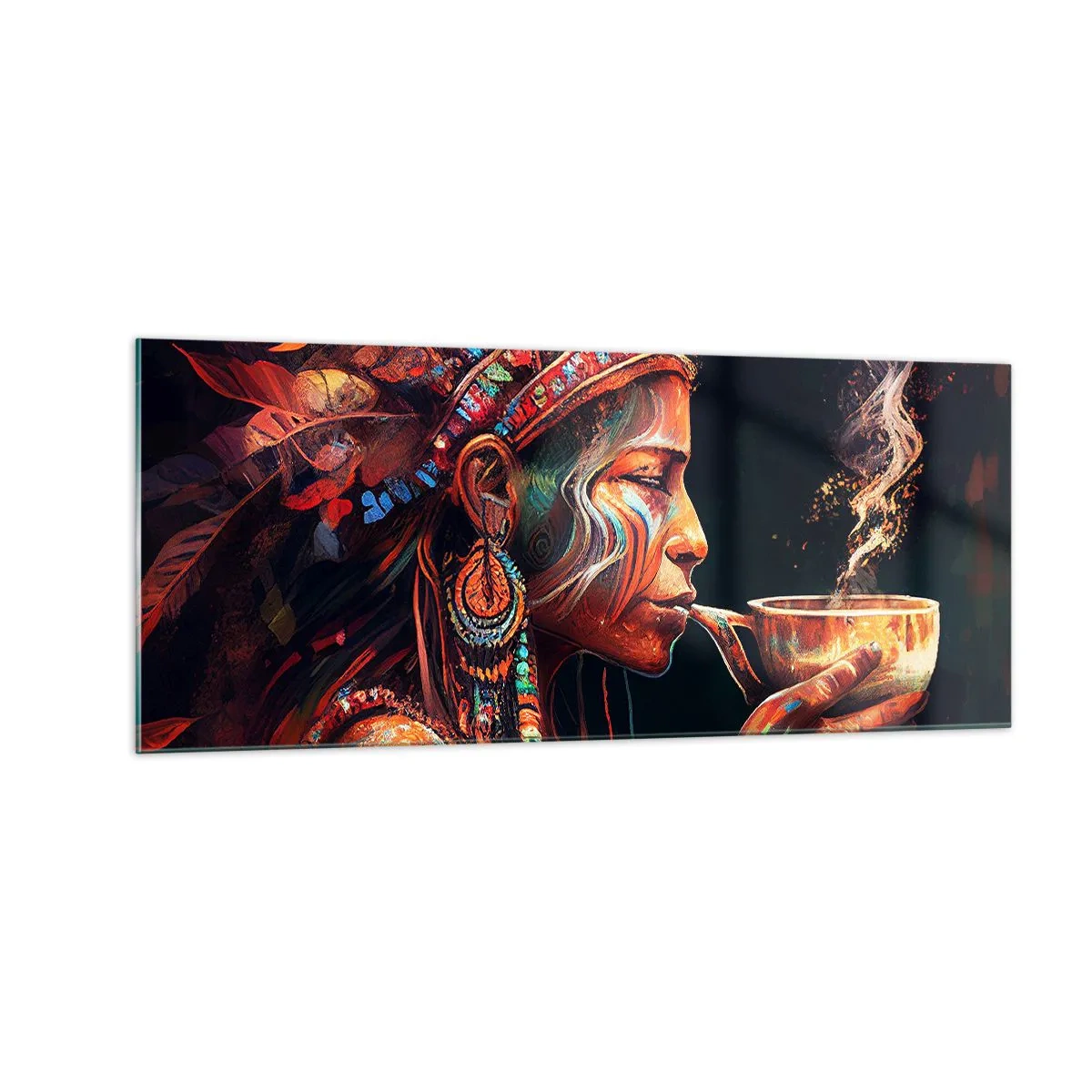 Cuadro sobre vidrio - Impresiones sobre Vidrio - Un ritual mágico - 100x40 cm