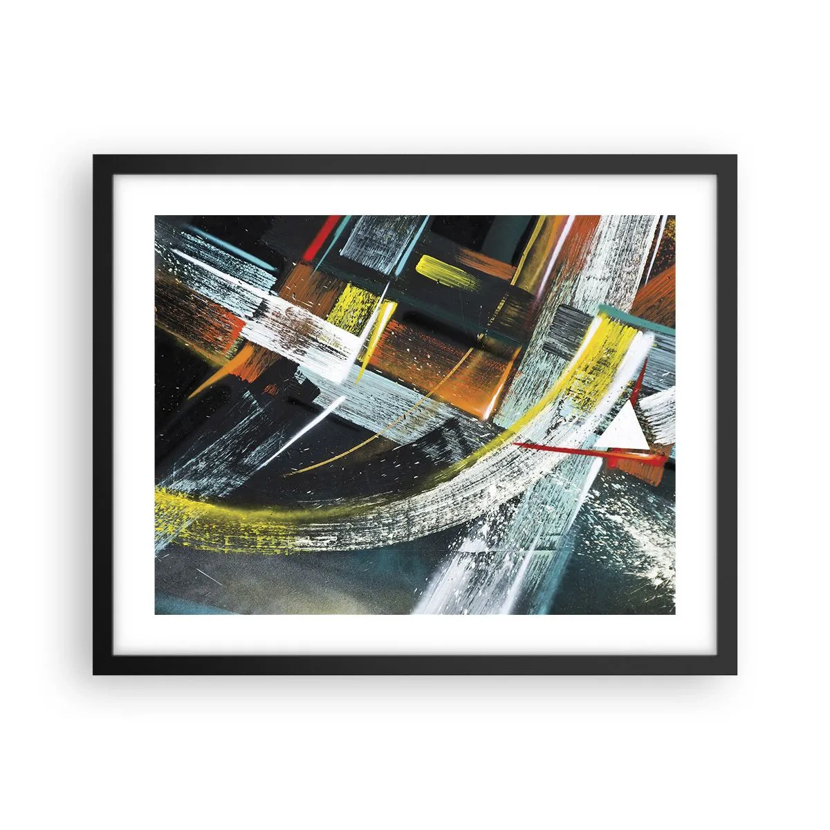 Póster en marco negro - La energía del movimiento - 50x40 cm