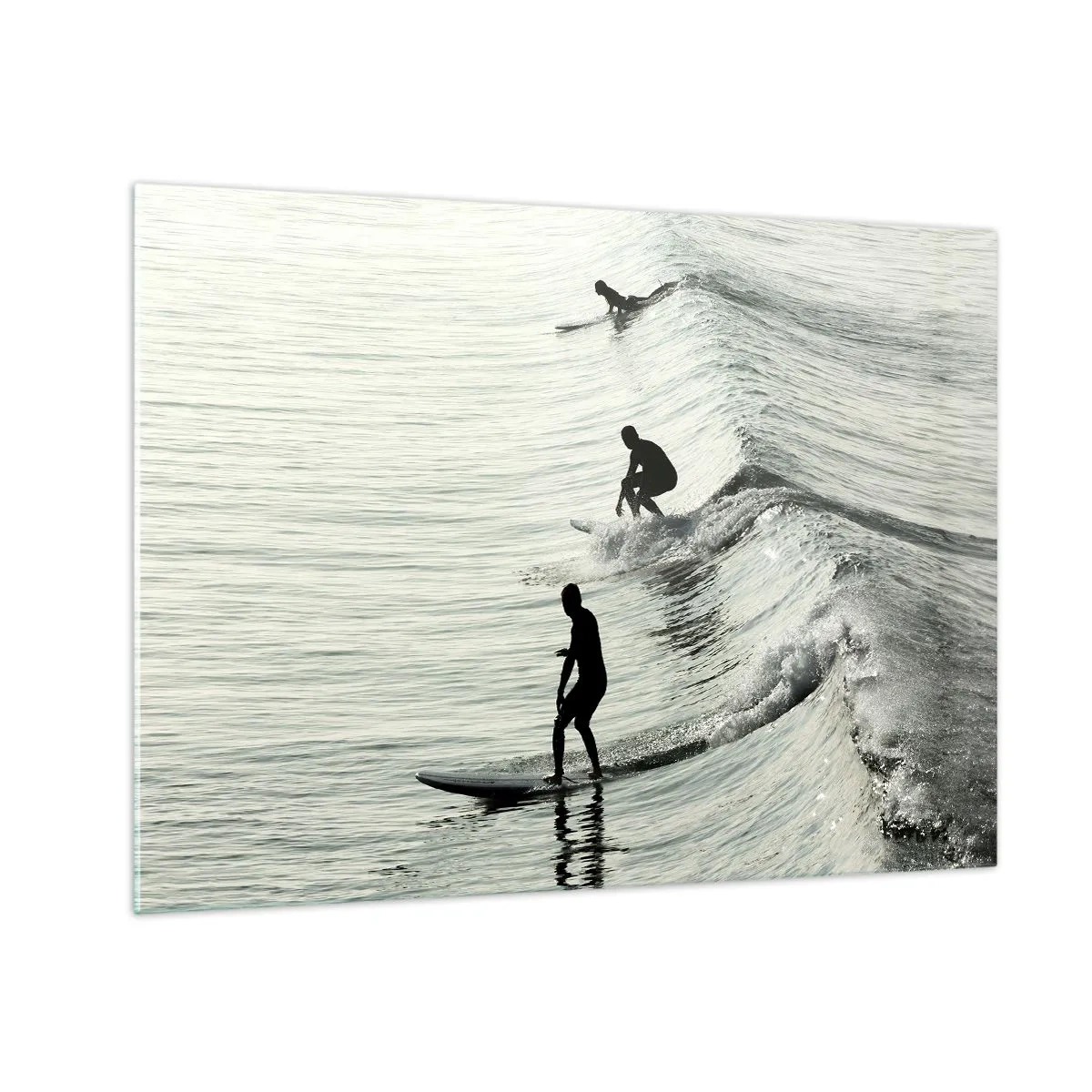 Cuadro sobre vidrio - Impresiones sobre Vidrio - Al encuentro de la ola - 70x50 cm