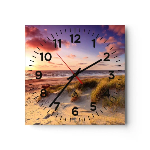Reloj de pared - Reloj de vidrio - Se siente la brisa veraniega - 30x30 cm