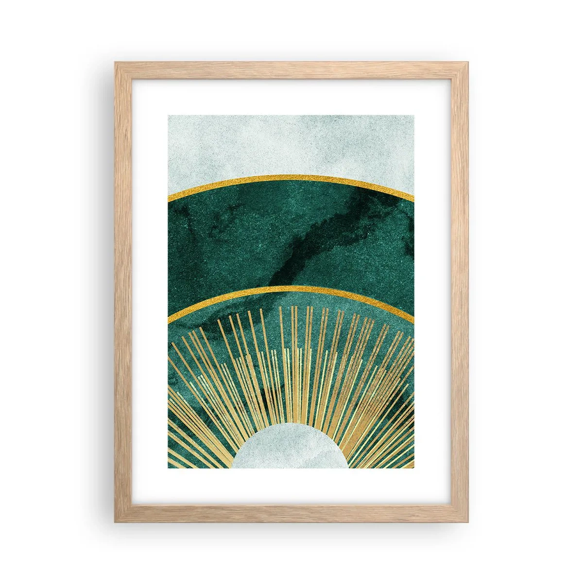 Póster en marco roble claro - Un sistema solar diferente - 30x40 cm