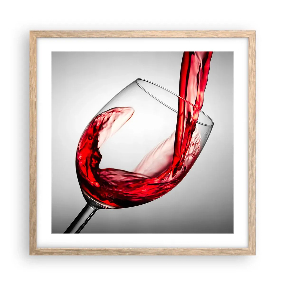 Póster en marco roble claro - Color - Movimiento - Sonido - 50x50 cm