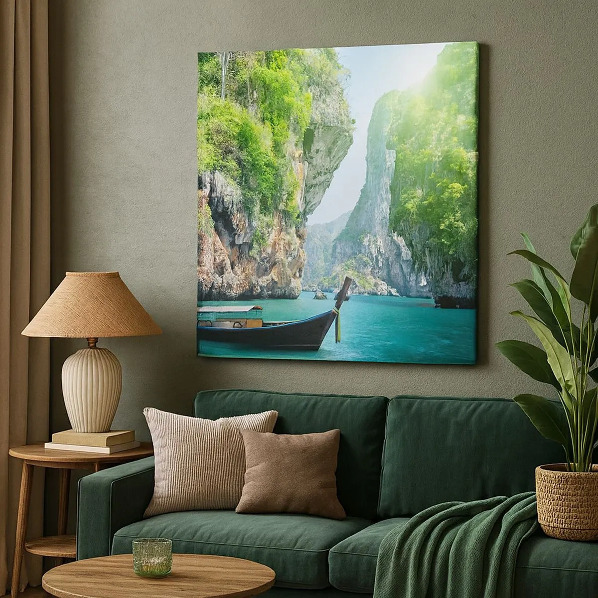 Cuadro sobre lienzo - Impresión de Imagen - Una invitación a un viaje exótico - 30x30 cm