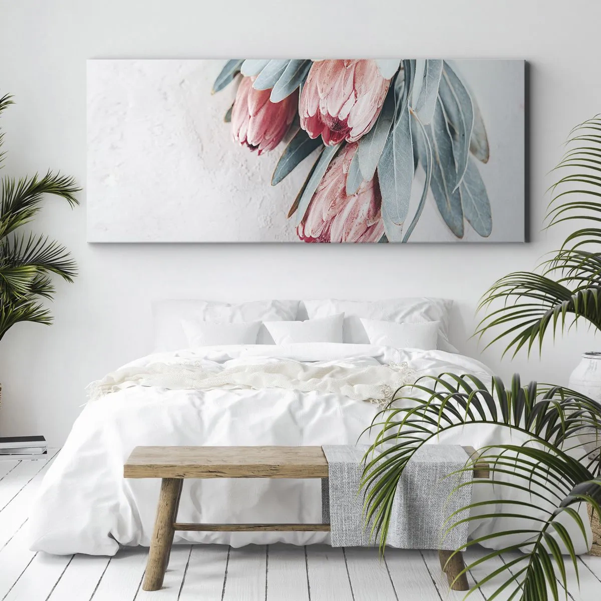 Cuadro sobre lienzo - Impresión de Imagen - Avergonzada de su propia belleza - 90x30 cm