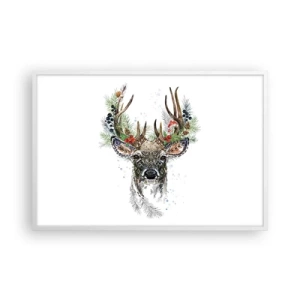 Póster en marco blanco - Con vestimenta festiva - 91x61 cm