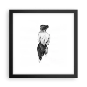 Póster en marco negro - Sin ella el mundo deja de tener sentido - 30x30 cm