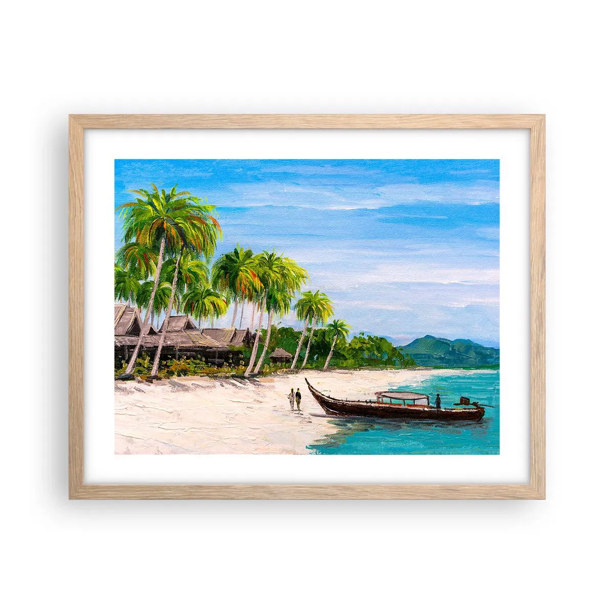 Póster en marco roble claro - Un sueño exótico - 50x40 cm