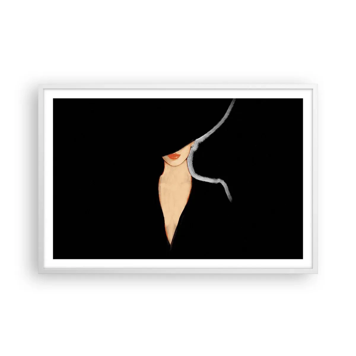 Póster en marco blanco - Elegancia y estilo - 91x61 cm