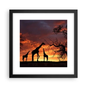 Póster en marco negro - Una pequeña cena con tus seres queridos - 30x30 cm