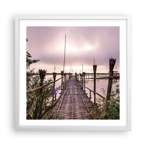 Póster en marco blanco - La tranquilidad de Asia - 50x50 cm