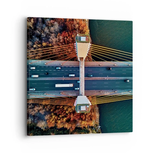 Cuadro sobre lienzo - Impresión de Imagen - Más allá de las aguas, más allá de los bosques - 30x30 cm