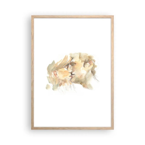 Póster en marco roble claro - ¿La media naranja encontrada? - 50x70 cm