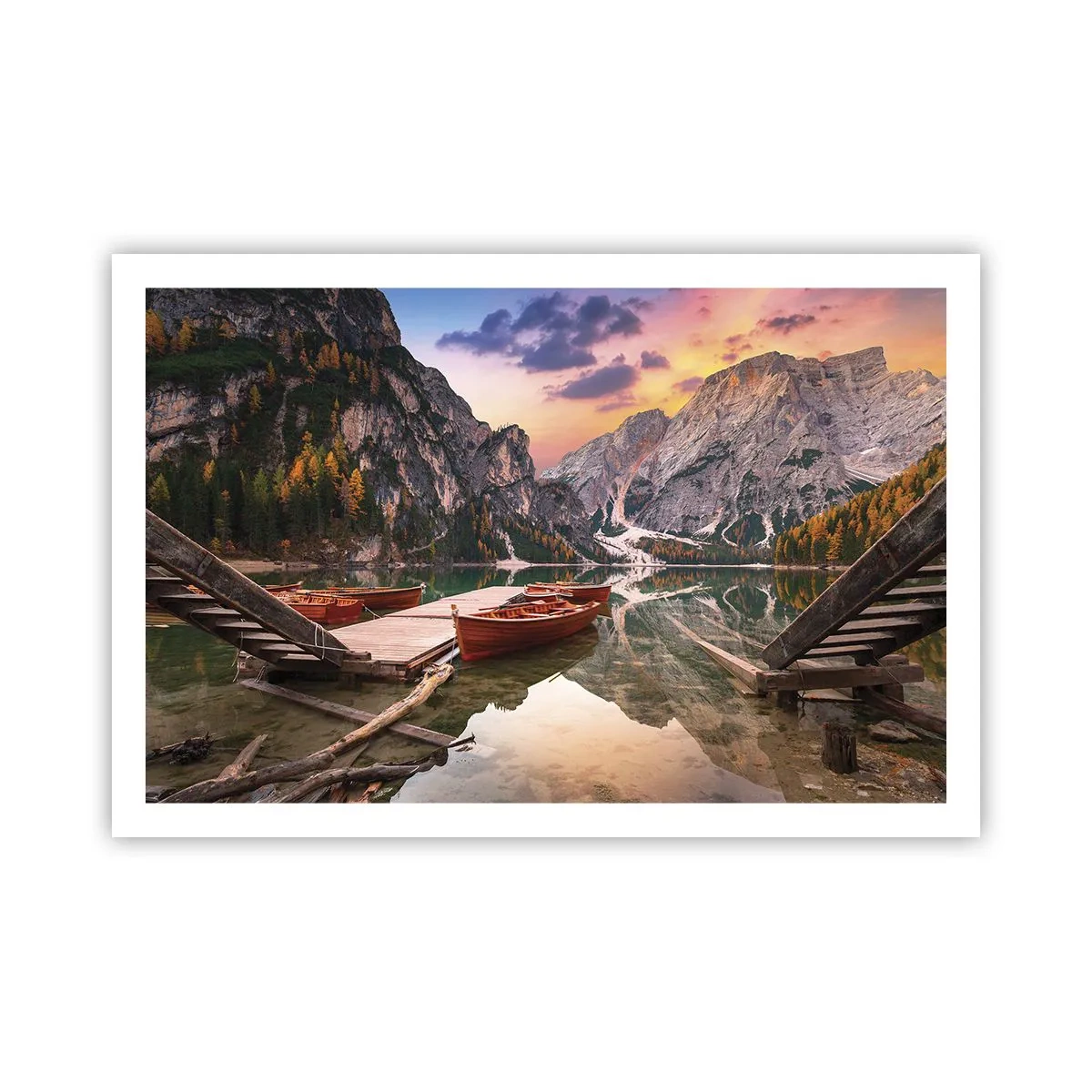 Póster - Espejo entre montañas - 91x61 cm