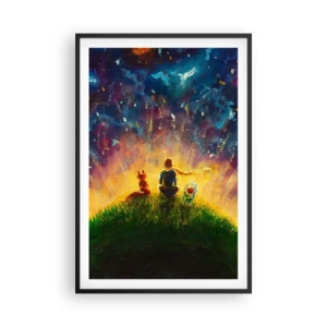 Póster en marco negro - Amor y amistad - lo único entero - 61x91 cm