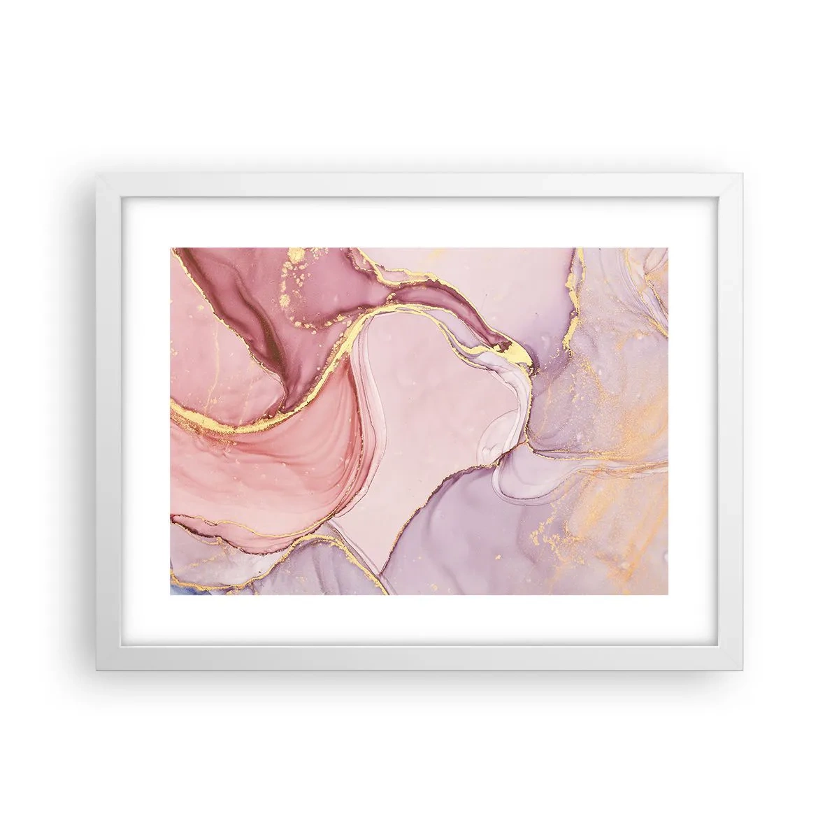 Póster en marco blanco - Caricia de colores - 40x30 cm