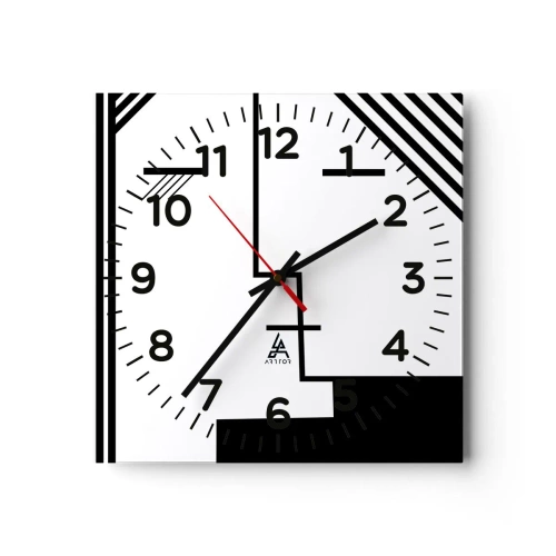 Reloj de pared - Reloj de vidrio - Solo un beso - 40x40 cm