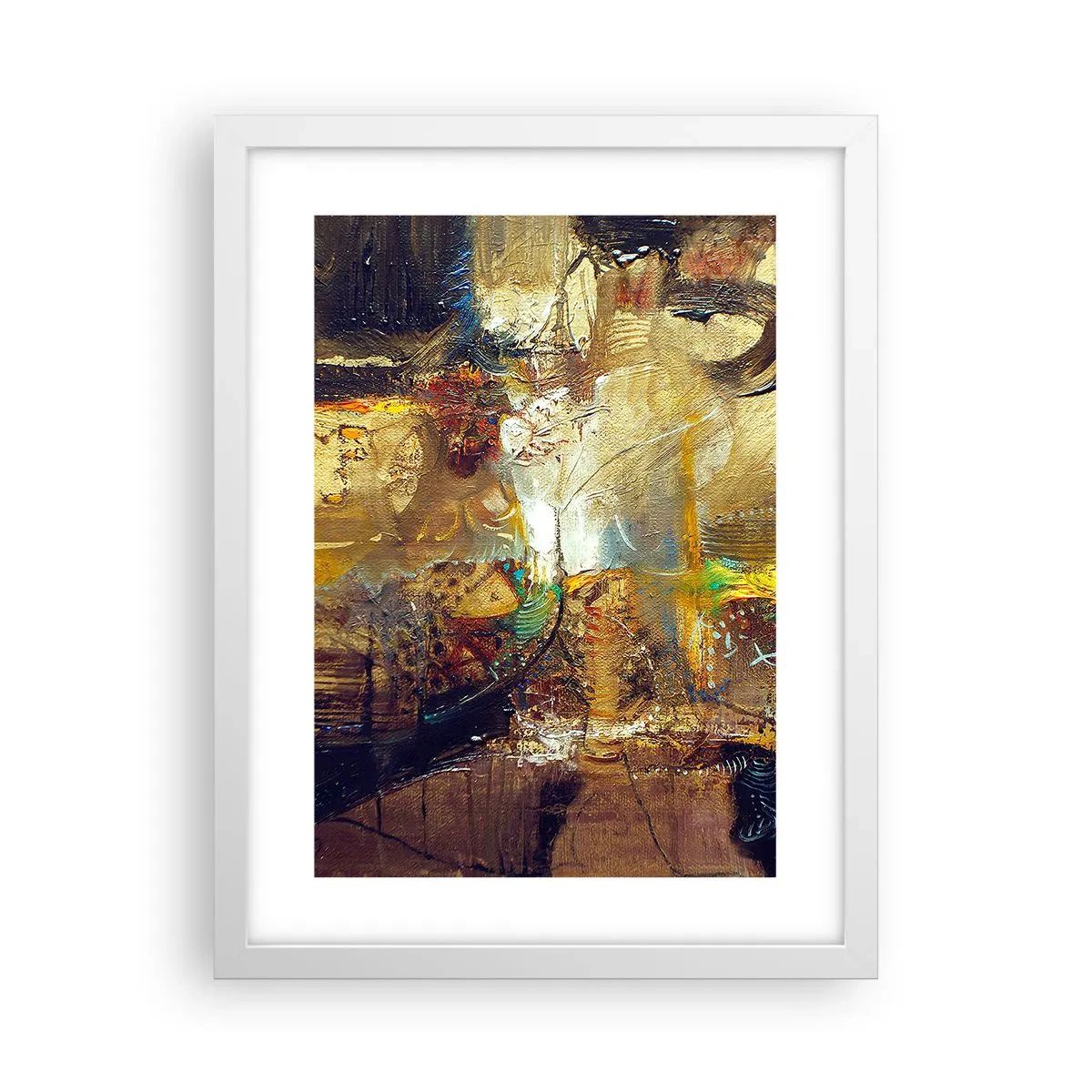 Póster en marco blanco - Frío, templado, caliente - 30x40 cm