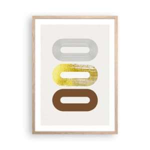 Póster en marco roble claro - ¡Ooo! - 50x70 cm