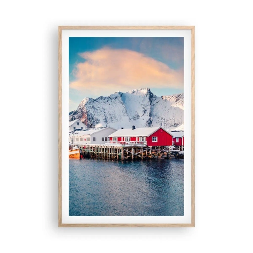 Póster en marco roble claro - Un retiro en el norte - 61x91 cm