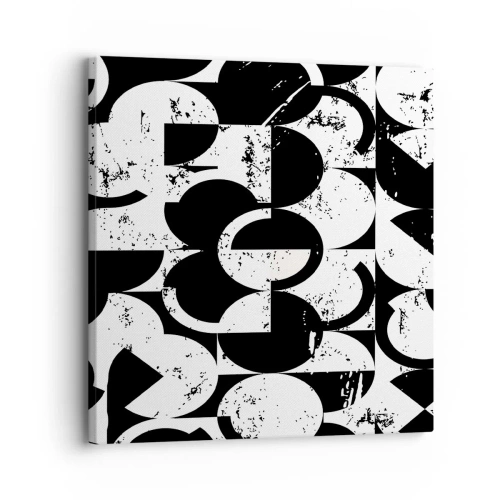 Cuadro sobre lienzo - Impresión de Imagen - El blanco es blanco y el negro es negro - 30x30 cm