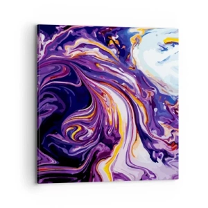 Cuadro sobre lienzo - Impresión de Imagen - Una curva en el violeta - 70x70 cm