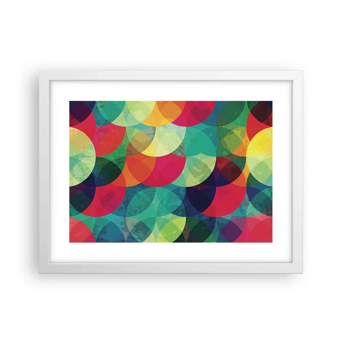 Póster en marco blanco - Ascensión circular - 40x30 cm