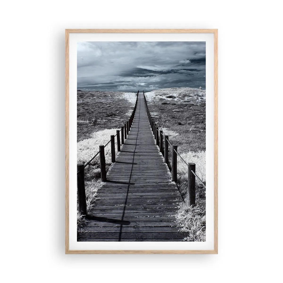 Póster en marco roble claro - En plena costa - 61x91 cm