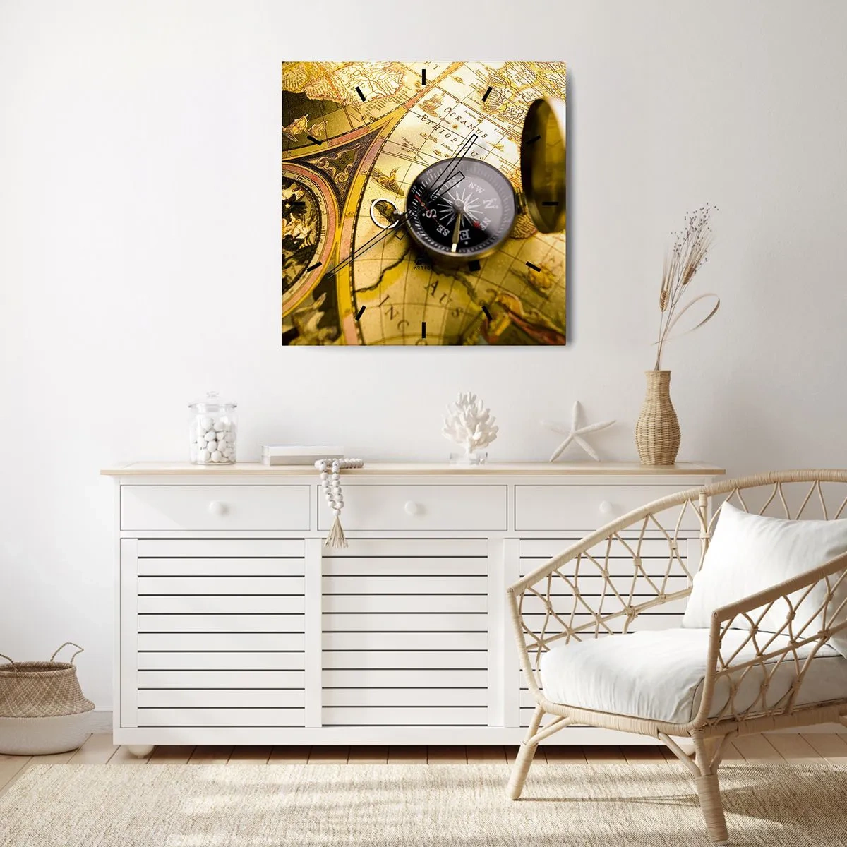 Reloj de pared - Reloj de vidrio - ¿Hasta el fin del mundo? - 40x40 cm