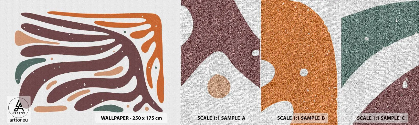 Muestra de fotomural Premium Canvas - Composición orgánica - bohemia, Minimalismo, Pedazo - 100x30 cm