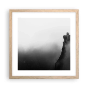 Póster en marco roble claro - En el límite del mundo - 40x40 cm