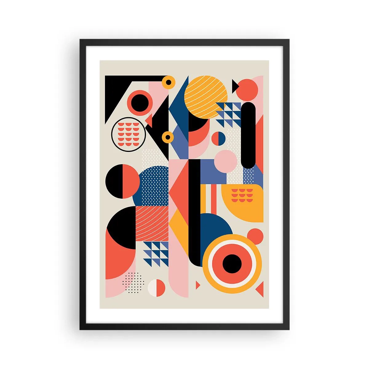 Póster en marco negro - Composición: juegos - 50x70 cm