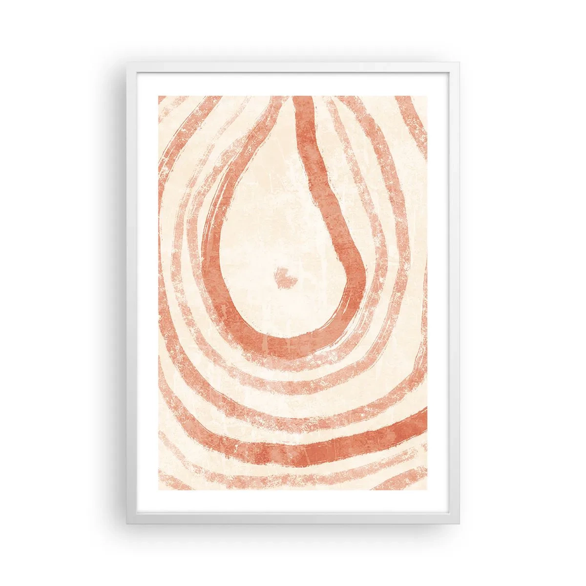 Póster en marco blanco - Círculos de coral - composición - 50x70 cm