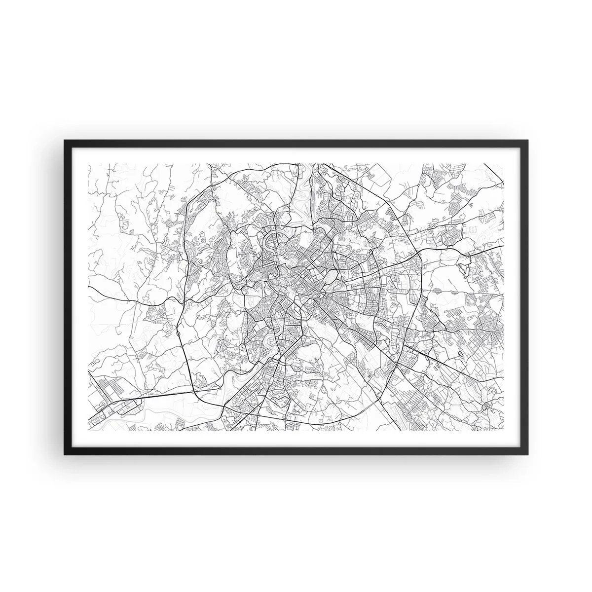 Póster en marco negro - El círculo romano - 91x61 cm