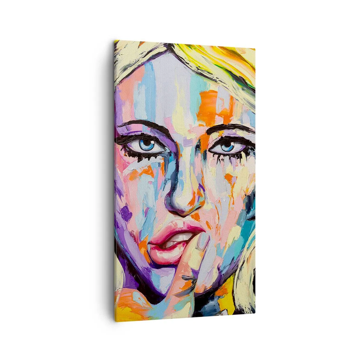 Cuadro sobre lienzo - Impresión de Imagen - Mírala a los ojos - 45x80 cm
