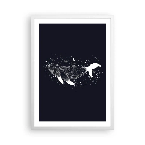 Póster en marco blanco - En el océano del universo - 50x70 cm