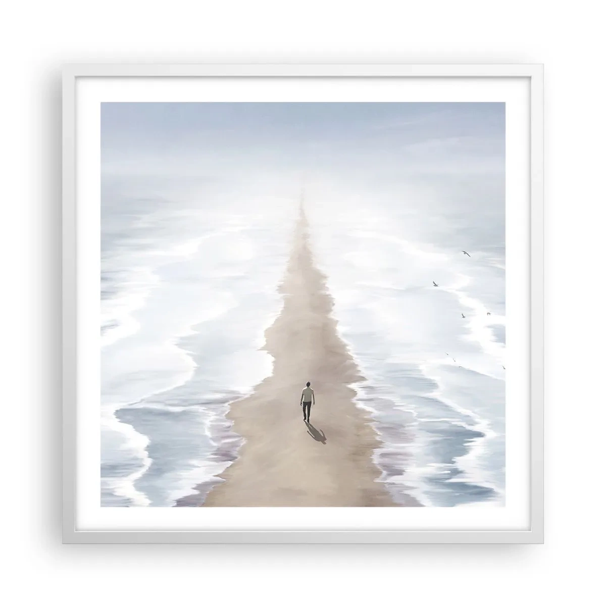 Póster en marco blanco - Un futuro brillante - 60x60 cm