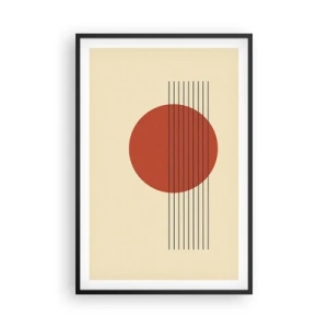 Póster en marco negro - Cruzando el círculo - 61x91 cm