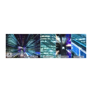 Muestra de fotomural autoadhesivo Deluxe Sticker - Cruzando el hiperespacio - Abstracción, Ciudad, Gráficos - 100x30 cm