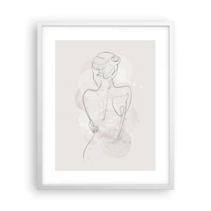 Póster en marco blanco - Como un cuerpo sensible - 40x50 cm