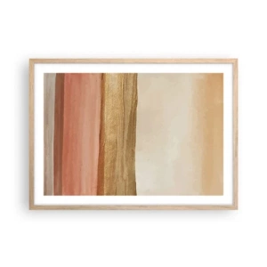 Póster en marco roble claro - Composición vertical - 70x50 cm