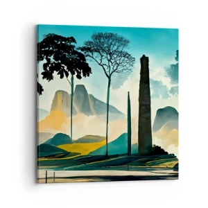 Cuadro sobre lienzo - Impresión de Imagen - Cada vez a más altitud - 70x70 cm