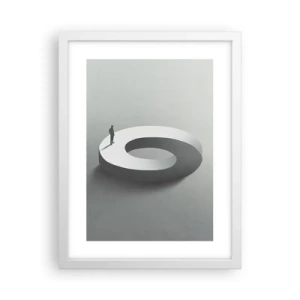 Póster en marco blanco - Ser sabio no es una labor sencilla - 30x40 cm